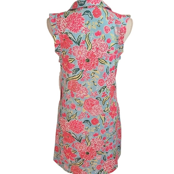 NWT Women's Gottex Floral Sleeveless Golf & Tennis Dress Ruffle Sleeve Medium - Picture 4 of 6